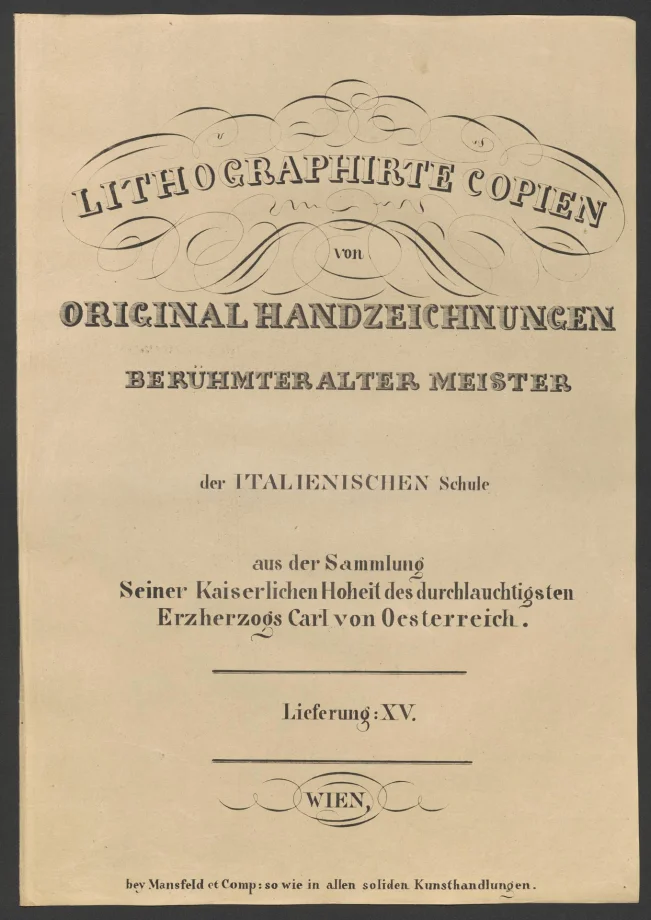 LITHOGRAPHIRTE COPIEN VON ORIGINAL HANDZEICHNUNGEN BERÜHMTER ALTER MEISTER der ITALIENISCHEN Schule