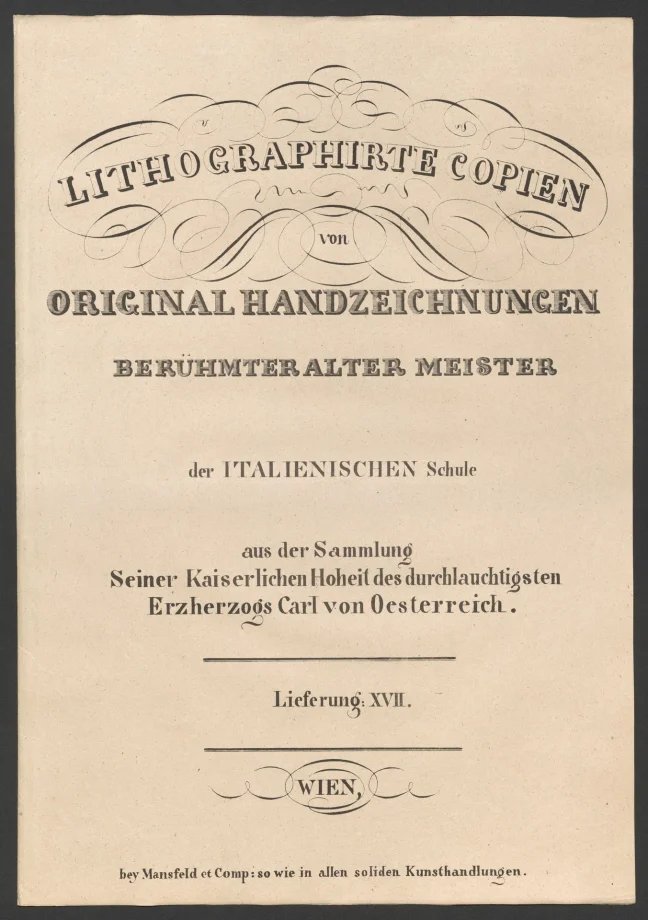 LITHOGRAPHIRTE COPIEN VON ORIGINAL HANDZEICHNUNGEN BERÜHMTER ALTER MEISTER der ITALIENISCHEN Schule