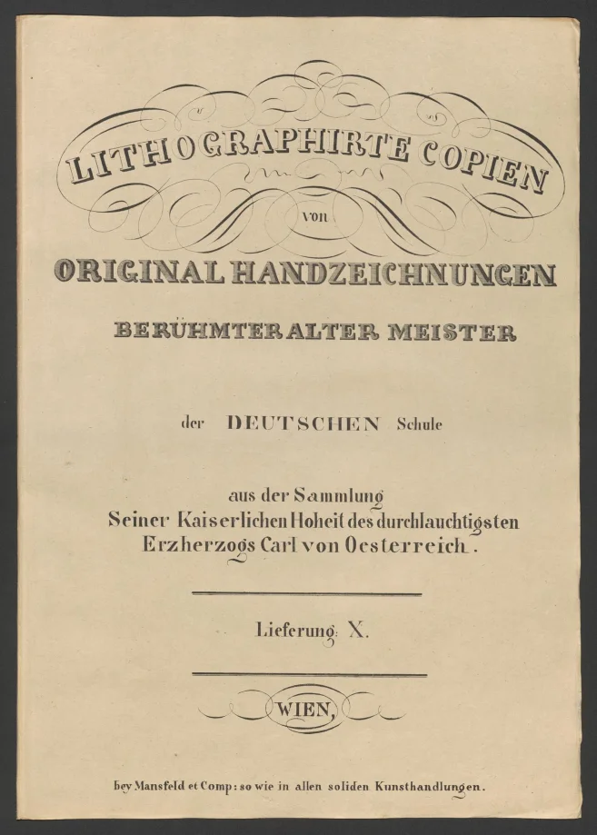 LITHOGRAPHIRTE COPIEN VON ORIGINAL HANDZEICHNUNGEN BERÜHMTER ALTER MEISTER der DEUTSCHEN Schule