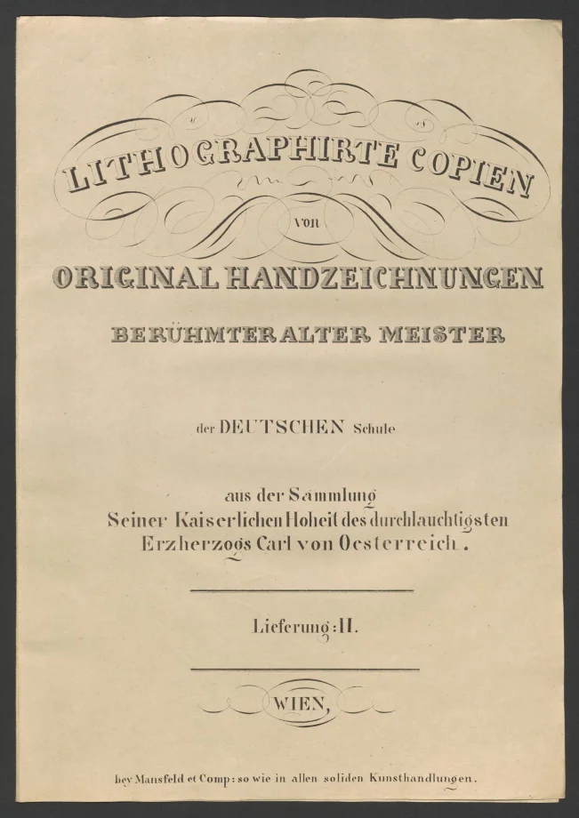 LITHOGRAPHIRTE COPIEN VON ORIGINAL HANDZEICHNUNGEN BERÜHMTER ALTER MEISTER der DEUTSCHEN Schule