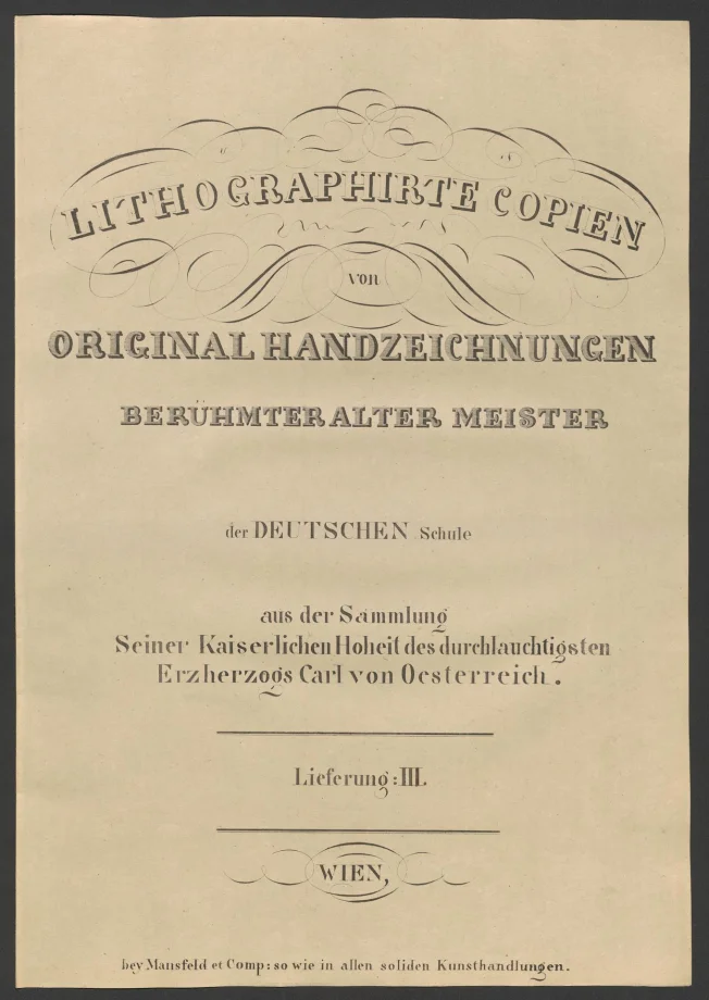 LITHOGRAPHIRTE COPIEN VON ORIGINAL HANDZEICHNUNGEN BERÜHMTER ALTER MEISTER der DEUTSCHEN Schule