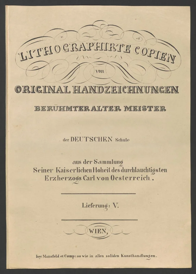 LITHOGRAPHIRTE COPIEN VON ORIGINAL HANDZEICHNUNGEN BERÜHMTER ALTER MEISTER der DEUTSCHEN Schule