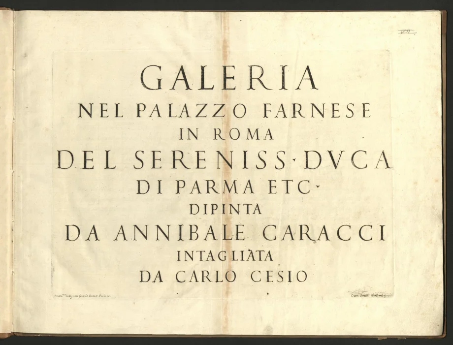 GALERIA NEL PALAZZO FARNESE IN ROMA DEL SERENISS. DVCA DI PARMA ETC. 