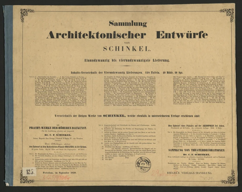 Sammlung Architektonischer Entwürfte.