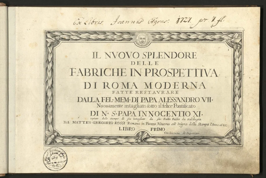 IL NVOVO SPLENDORE DELLE FABRICHE IN PROSPETTIVA DI ROMA MODERNA