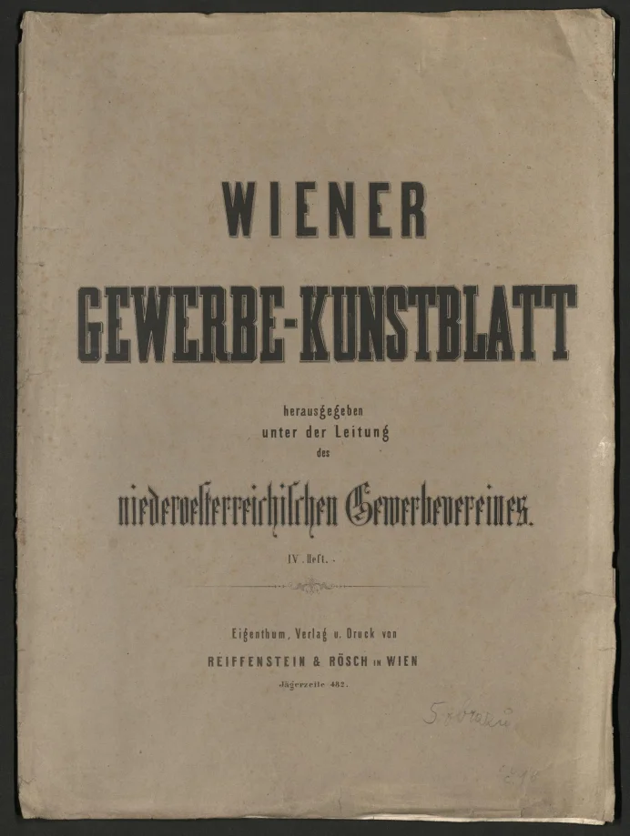 WIENER GEWERBE-KUNSTBLATT.