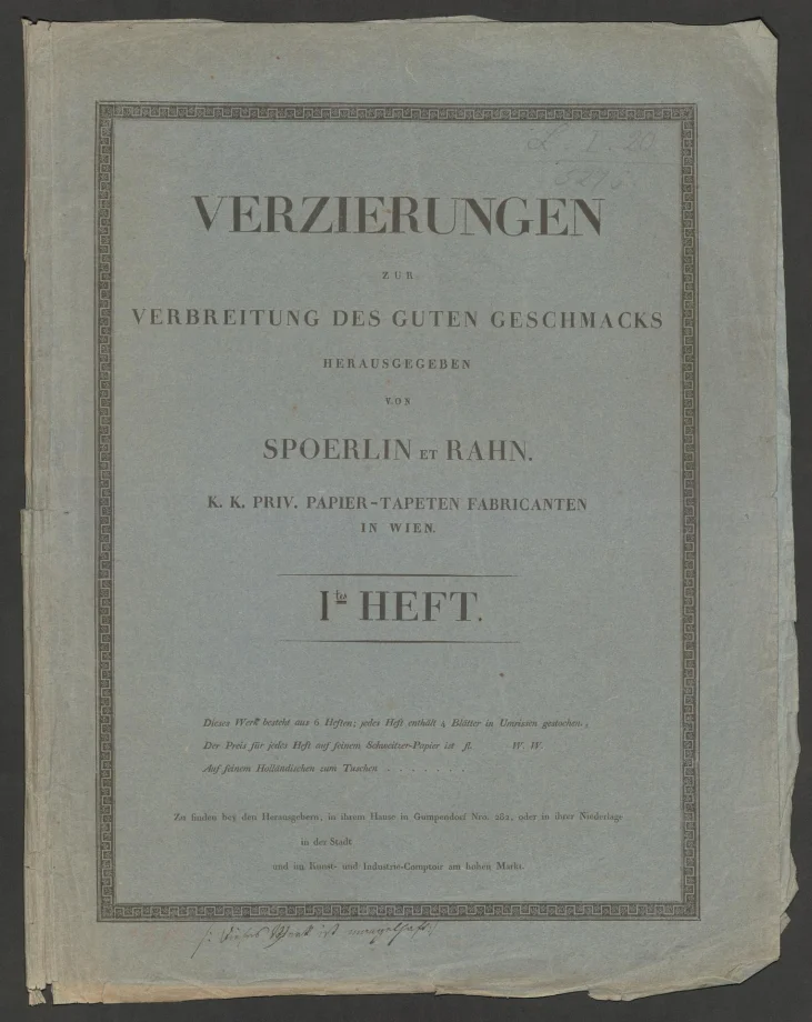 VERZIERUNGEN ZUR VERBREITUNG DES GUTEN GESCHMACKS.