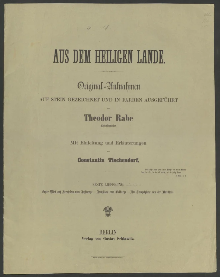 AUS DEM HEILIGEN LANDE