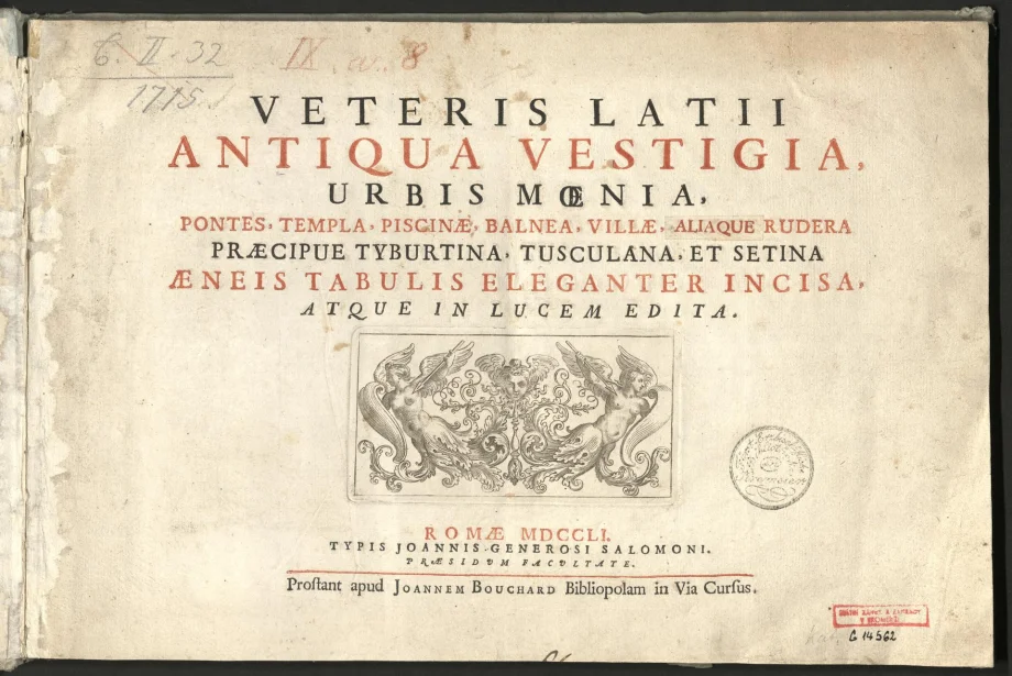 VETERIS LATII ANTIQUA VESTIGIA
