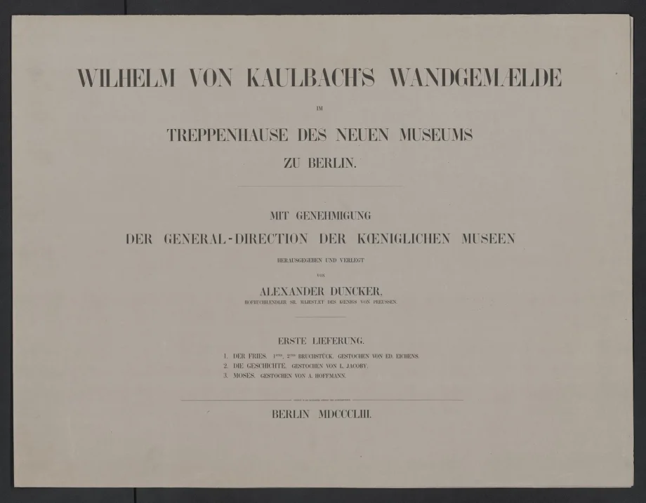 WILHELM VON KAULBACH'S WANDGEMAELDE IM TREPPENHAUSE DES NEUEN MUSEUMS ZU BERLIN