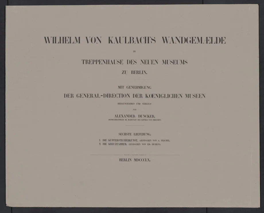 WILHELM VON KAULBACH'S WANDGEMAELDE IM TREPPENHAUSE DES NEUEN MUSEUMS ZU BERLIN
