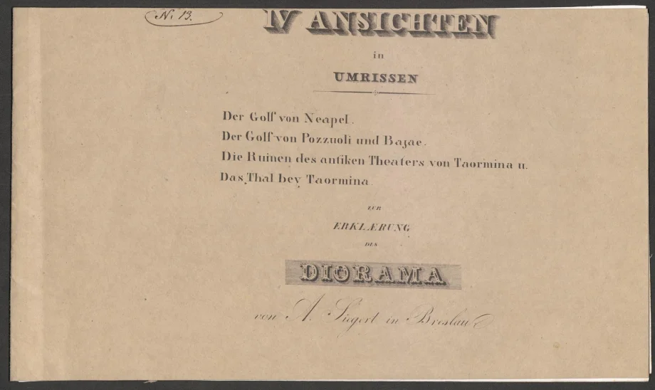 IV. ANSICHTEN in UMRISSEN
