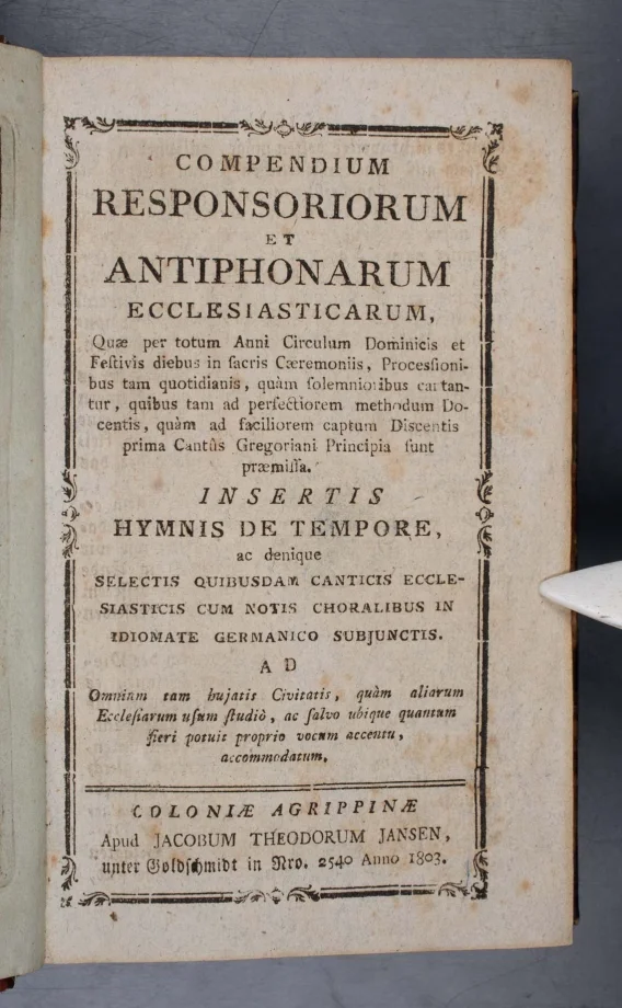 COMPENDIUM RESPONSORIORUM ET ANTIPHONARUM ECCLESIASTICARUM
