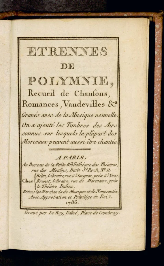 ETRENNES DE POLYMNIE