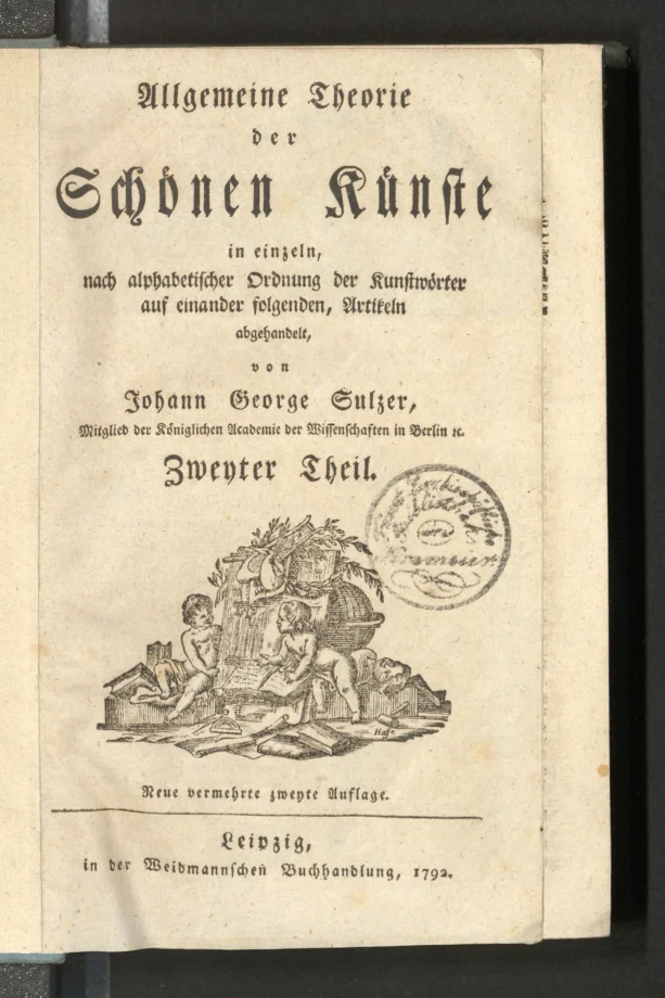 Allgemeine Theorie der Schönen Künste in einzeln