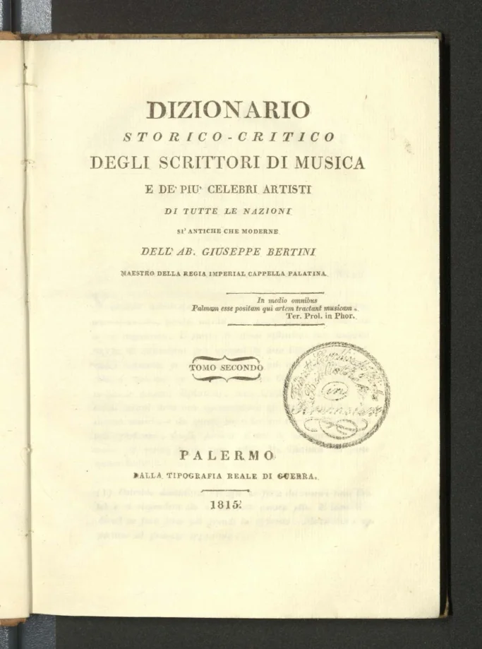 Dizionario storico-critico degli scrittori di musica