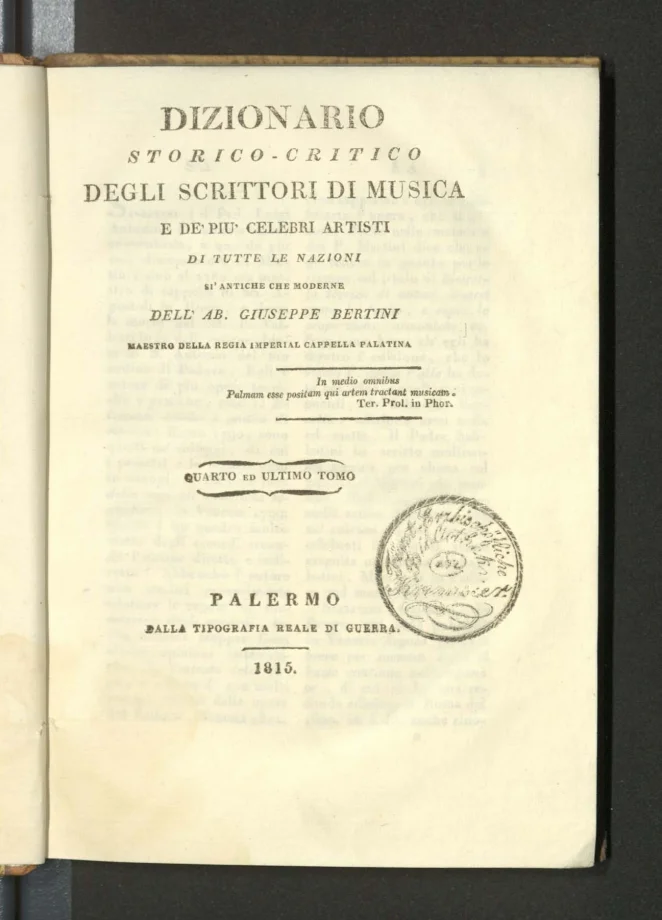 Dizionario storico-critico degli scrittori di musica