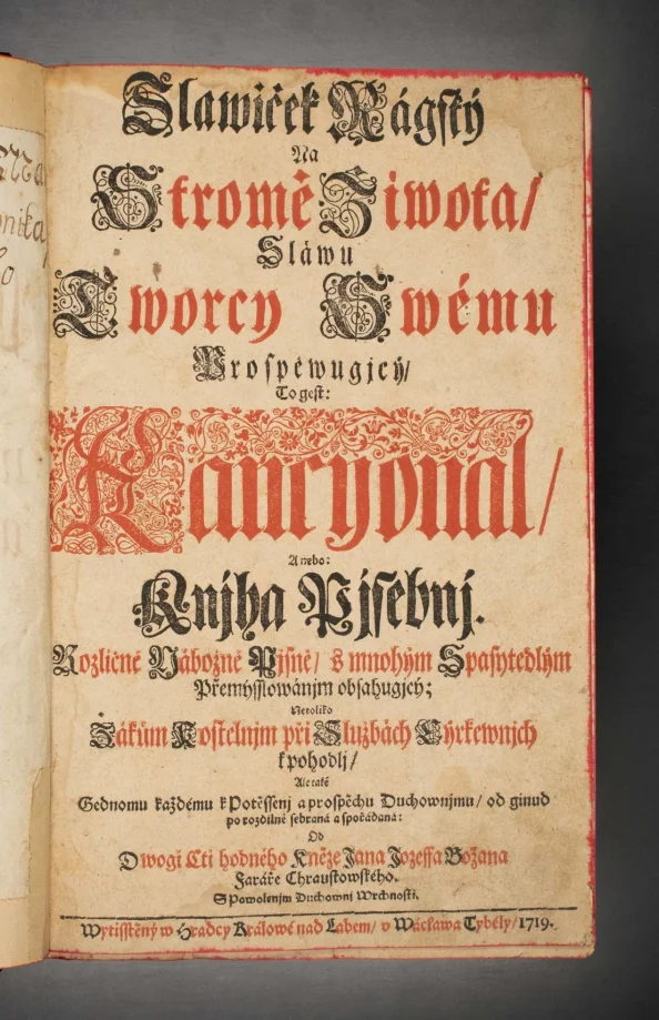 Slawiček Rágský Na Stromě Žiwota, Sláwu Tworcy Swému Prospěwugjcý, To gest Kancyonál, Anebo Knjha Pjsebnj