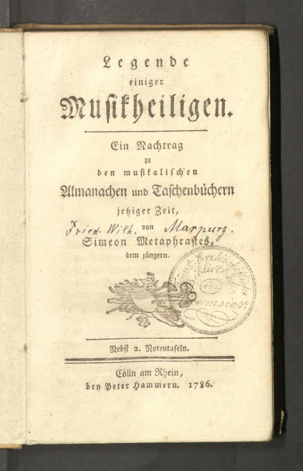 Legende einiger Musikheiligen