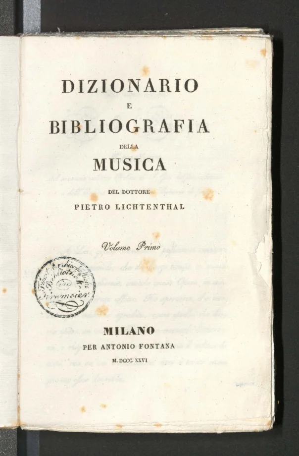 DIZIONARIO E BIBLIOGRAFIA DELLA MUSICA