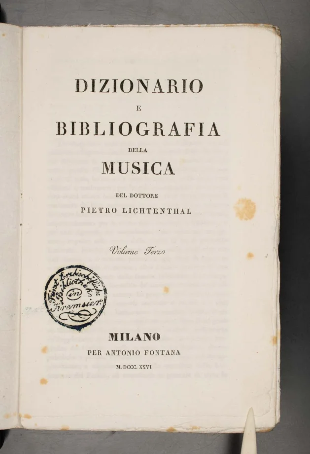 DIZIONARIO E BIBLIOGRAFIA DELLA MUSICA