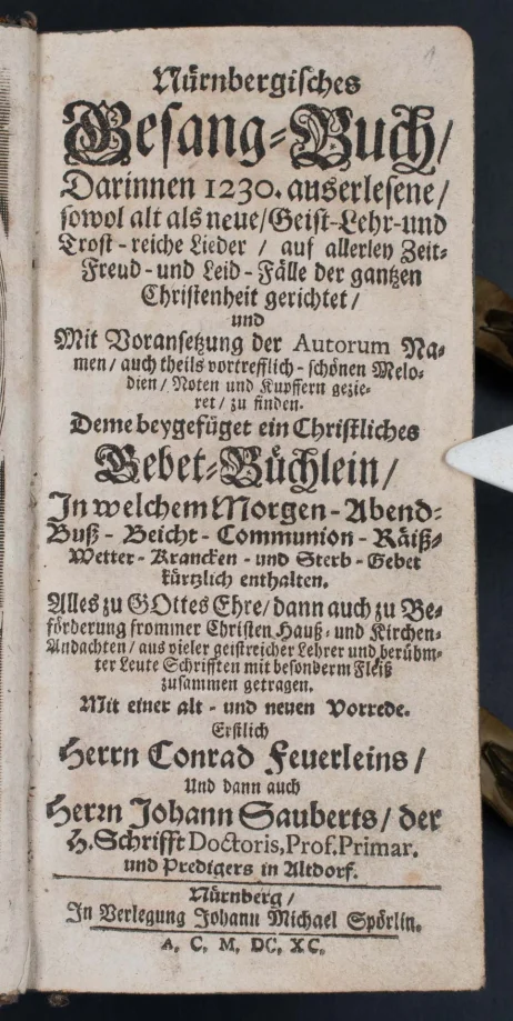 Nürnbergisches Gesang-Buch, darinnen 1230 auserlesene