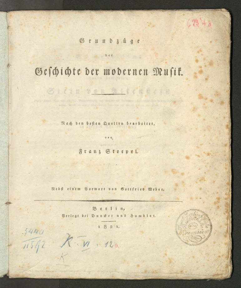 Grundzüge der Geschichte der modernen Musik