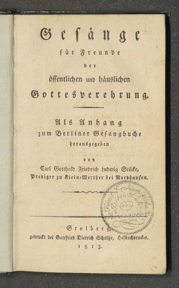 Gesänge für Freunde der öffentlichen und häuslichen Gottesverehrung