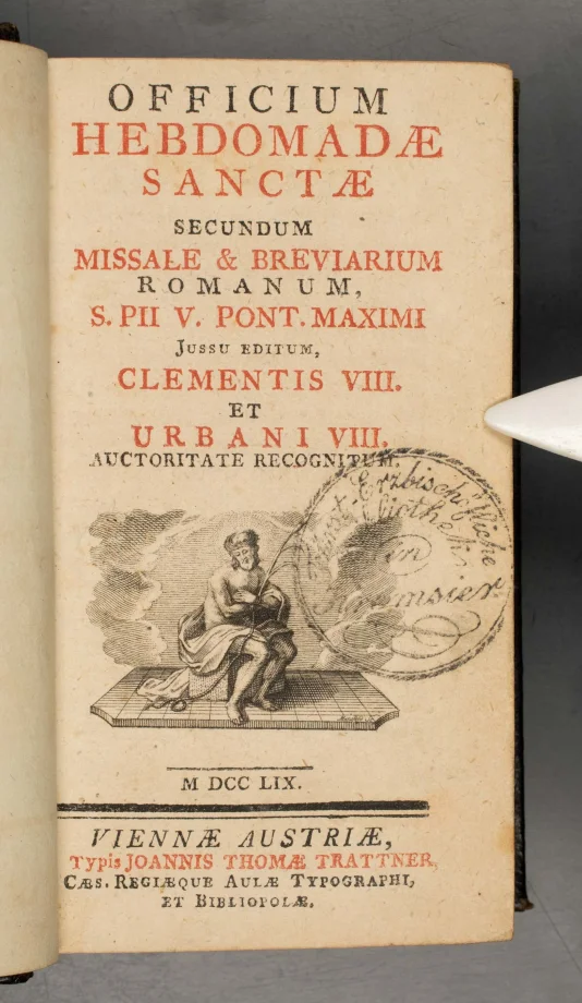 OFFICIUM HEBDOMADAE SANCTAE SECUNDUM MISSALE & BREVIARIUM ROMANUM