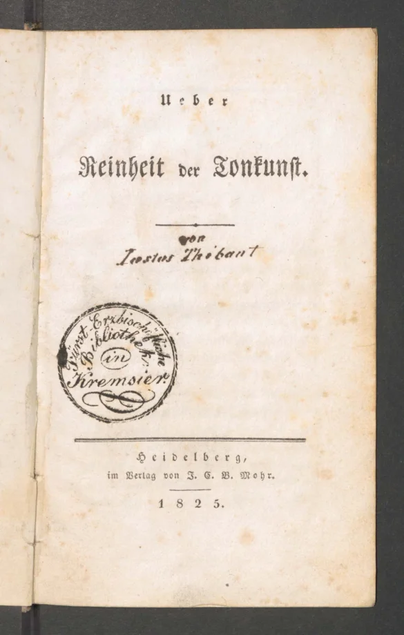 Ueber Reinheit der Tonkunst 