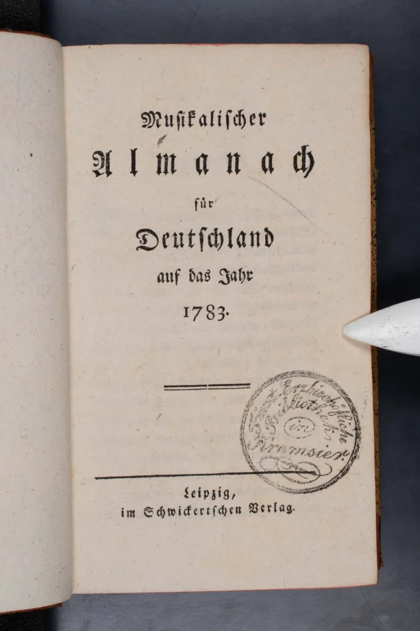 Musikalischer Almanach für Deutschland auf das Jahr 1783