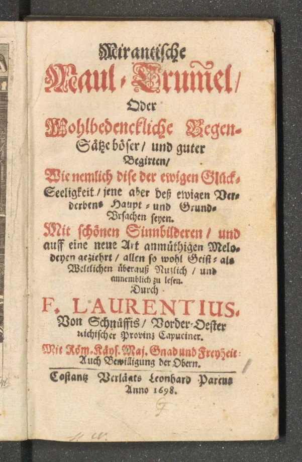 Mirantische Maul-Trummel Oder Wohlbedenckliche Gegensätze böser, und guter Begirten