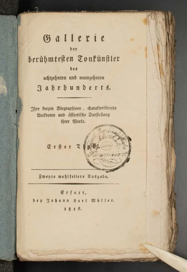Galerie der berühmtesten Tonkünstler des 18. und 19. Jahrhunderts