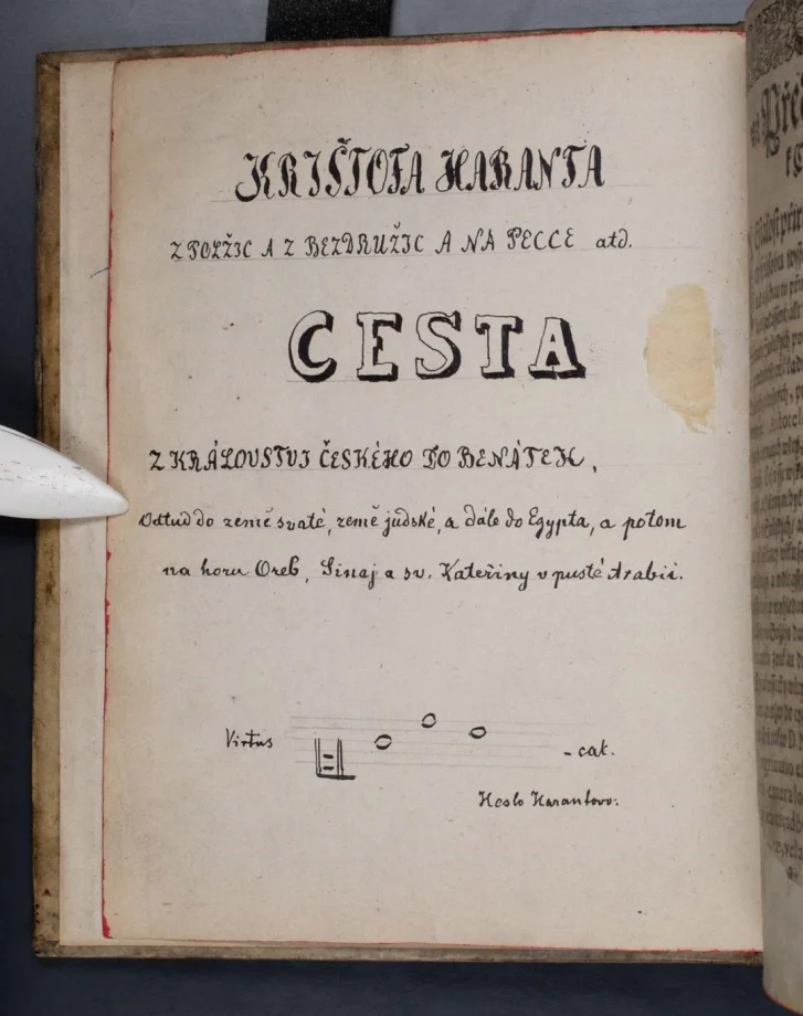 Putowánj, aneb Cesta z Králowstwj Cžeského do Města Benátek