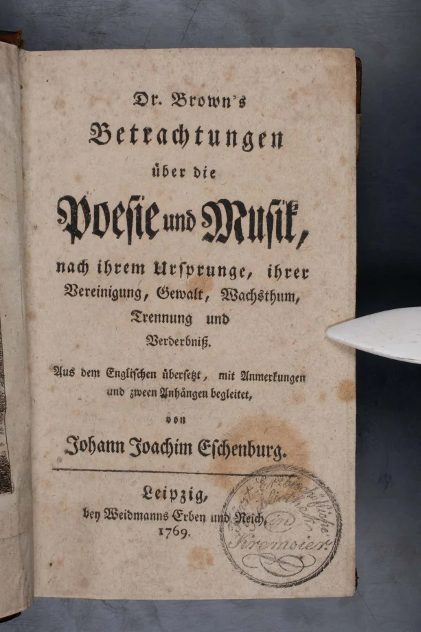 Betrachtungen über die Poesie und Musik, nach ihrem Ursprunge, ihrer Vereinigung, Gewalt, Wachsthum, Trennung und Verderbniss