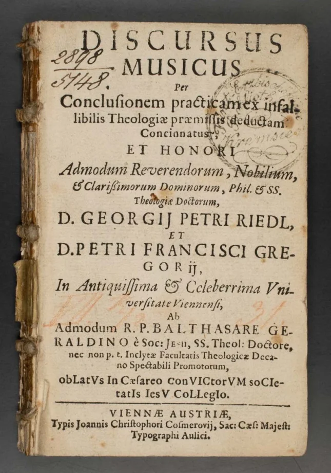 Discursus musicus per Conclusionem practicam ex infallibilis Theologiae praemissis deductam Concinnatus et honori