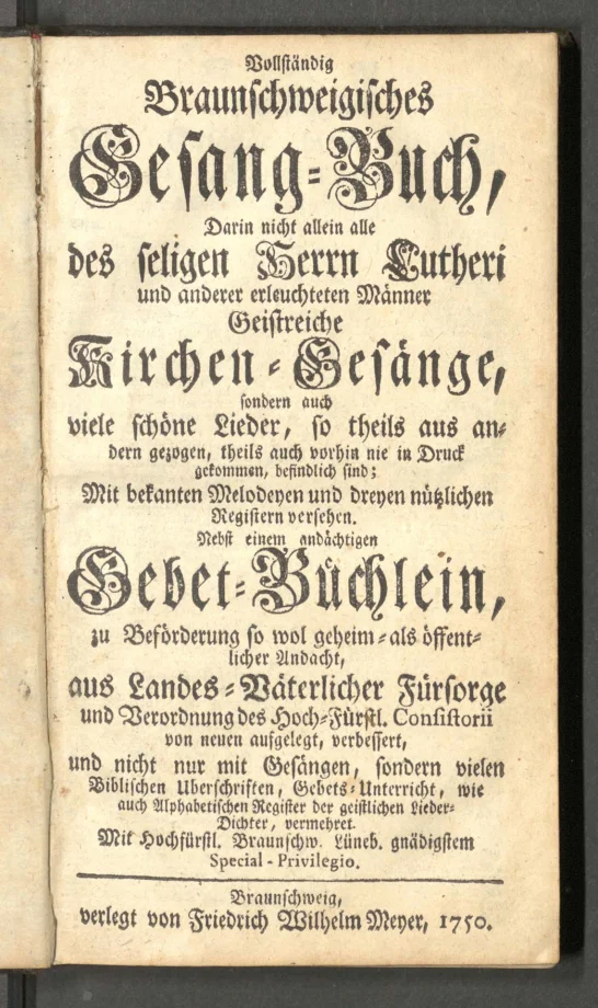 Vollständig Braunschweigisches Gesang-Buch