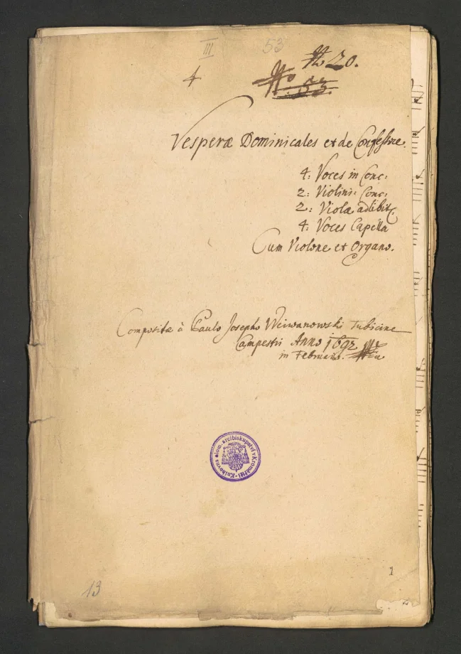 Vesperae Dominicales et de Concessore