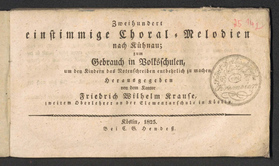 Zweihundert einstimmige Choral-Melodien nach Kuhnau