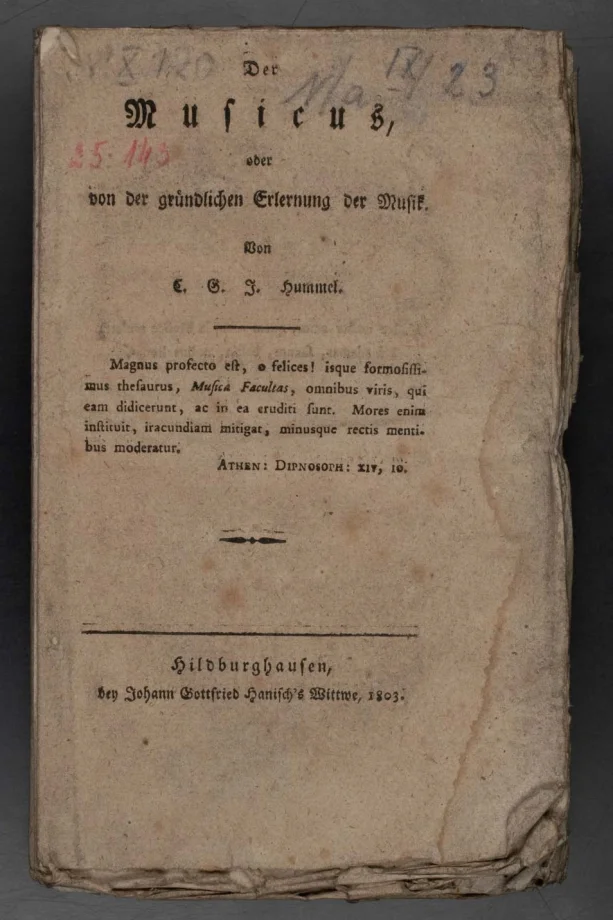 Der Musicus oder von der gründlichen Erlernung der Musik