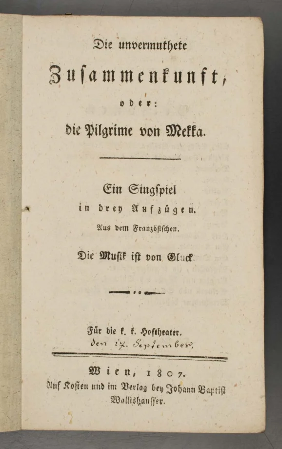 Die Unvermuthete Zusammenkunft, oder: die Pilgrime von Mekka