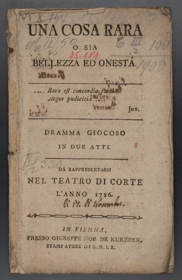Una cosa rara o sia bellezza ed onestà