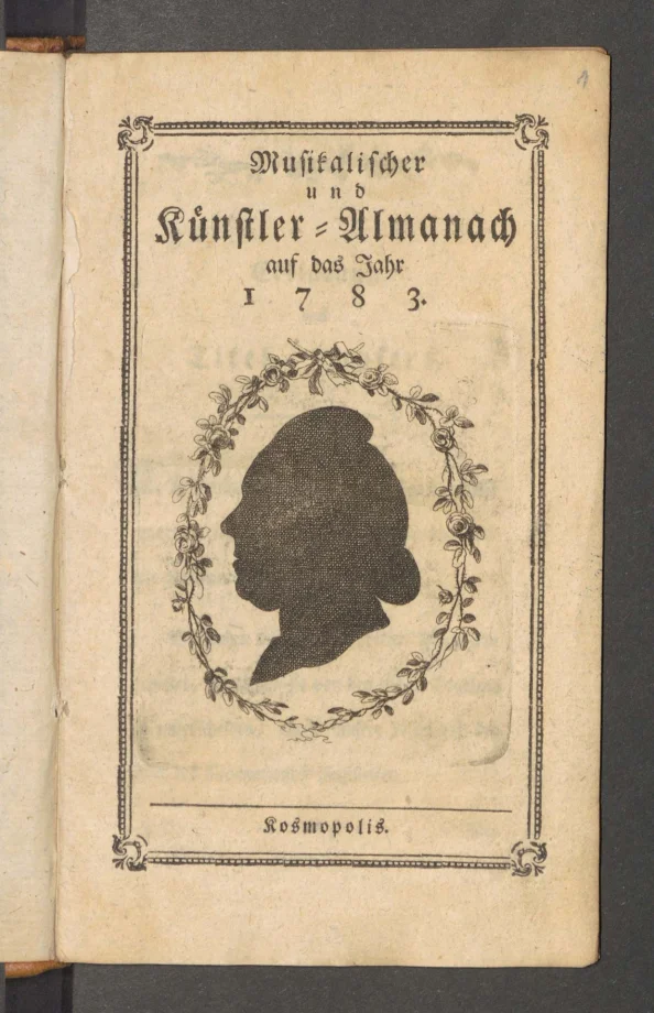 Musikalischer und Künstler-Almanach auf das Jahr 1783