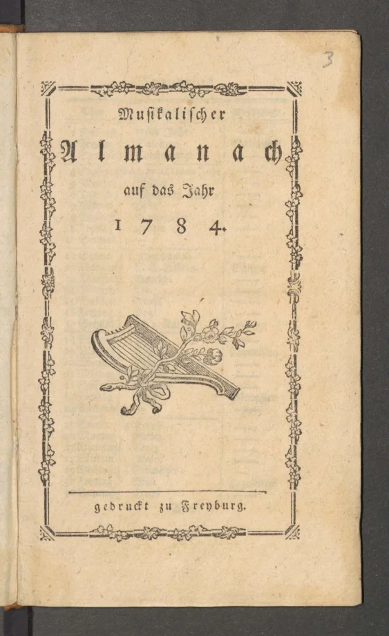 Musikalischer Almanach auf das Jahr 1784