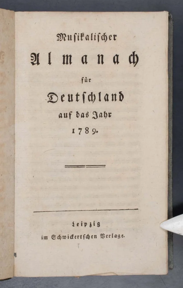 Musikalischer Almanach für Deutschland auf das Jahr 1789