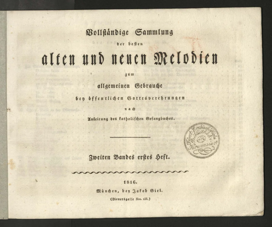Vollständige Sammlung der besten alten und neuen Melodien
