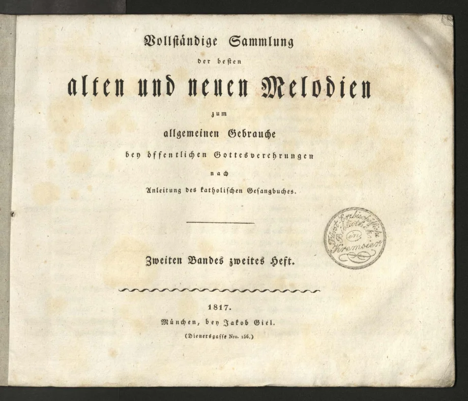 Vollständige Sammlung der besten alten und neuen Melodien
