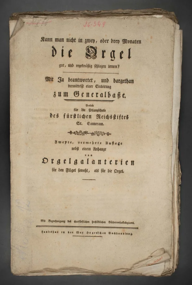 Kann man nicht in zwei, oder drey Monaten die Orgel gut, und regelmässig schlagen lernen?
