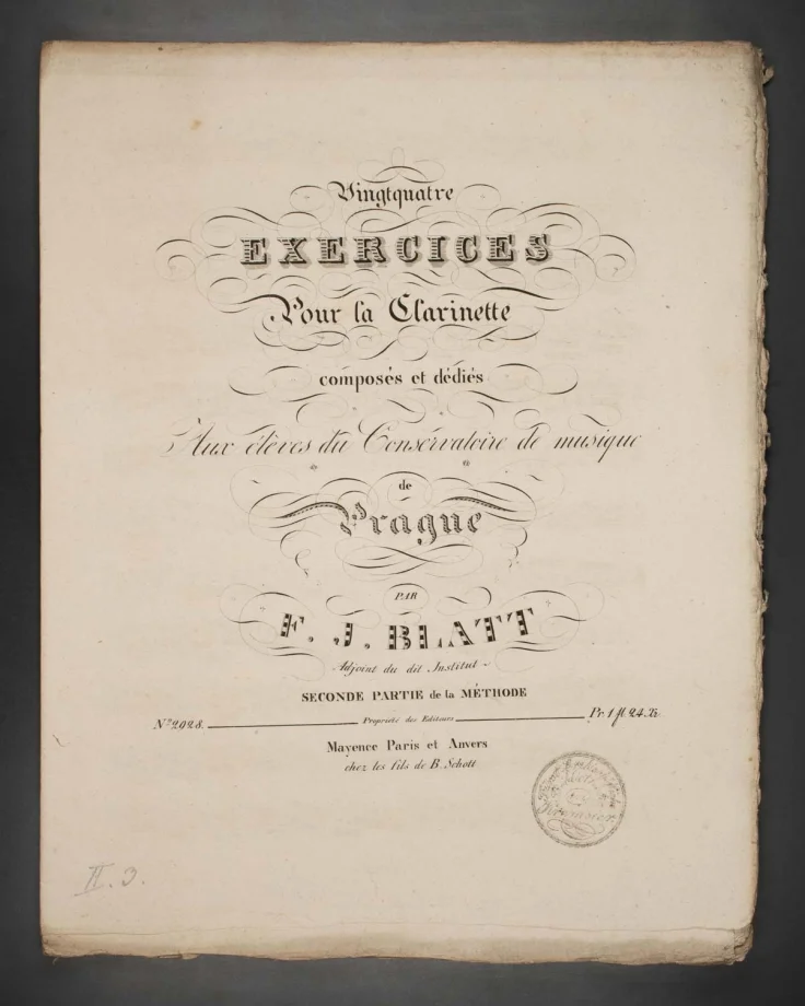Vingtquatre Exercices Pour la Clarinette