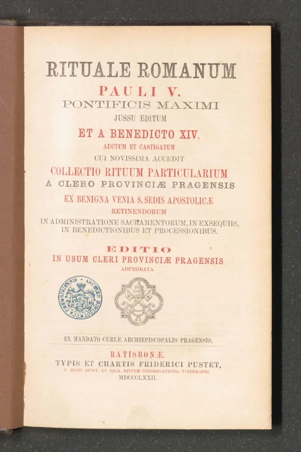 RITUALE ROMANUM PAULI V. PONTIFICIS MAXIMI JUSSU EDITUM ET A BENEDICTO XIV.